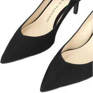 Fabio Rusconi Black Suede‎ Pointed Toe Heels | Made in Italy | Size 39 US 9